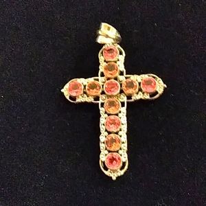 GEMSTONE CROSS PENDANT